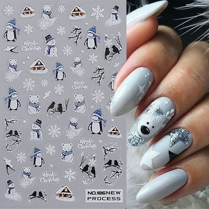 Winter Nail Art Stickers (Various Designs)