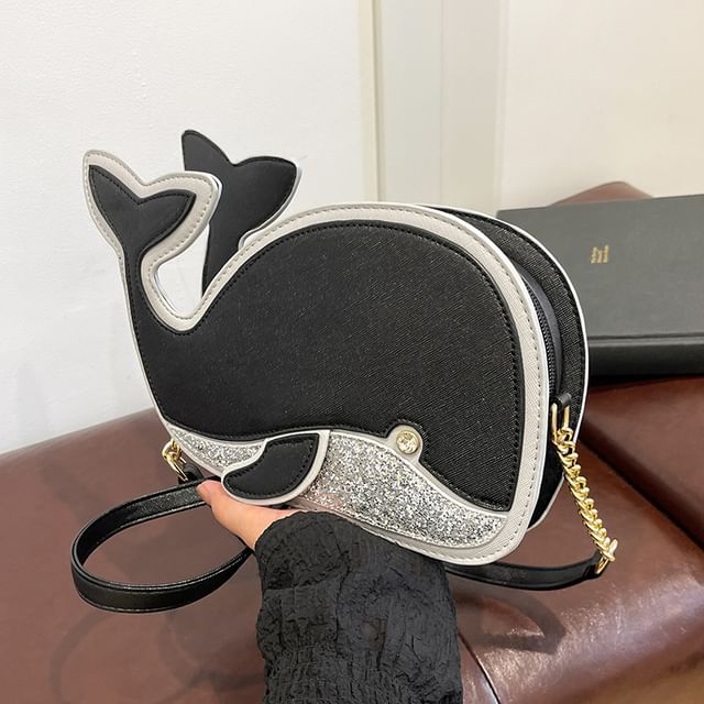 Dolphin Faux Leather Crossbody Bag