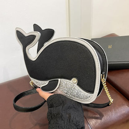 Dolphin Faux Leather Crossbody Bag