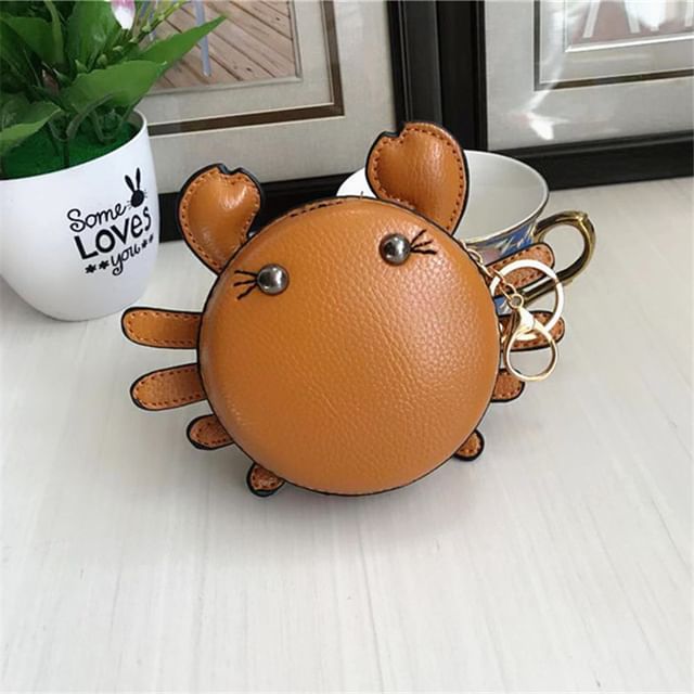 Cartoon Crab Faux Leather Coin Purse