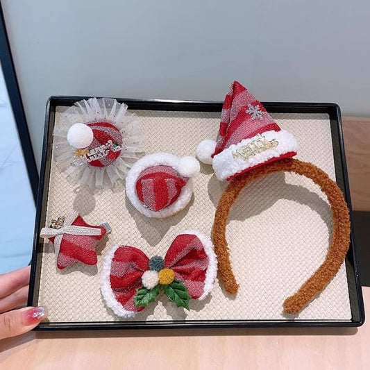 Christmas Fabric Hair Clip / Headband / Set