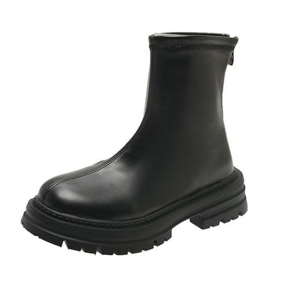 Platform Zip Boots Short