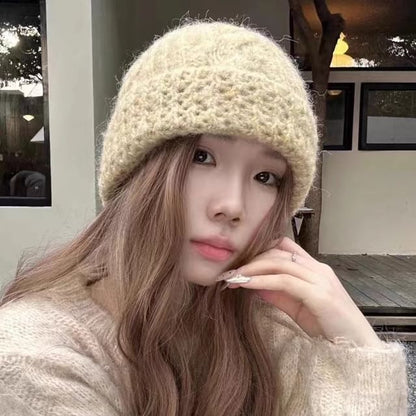 Plain Cable Knit Beanie