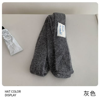 Plain Knit Narrow Scarf