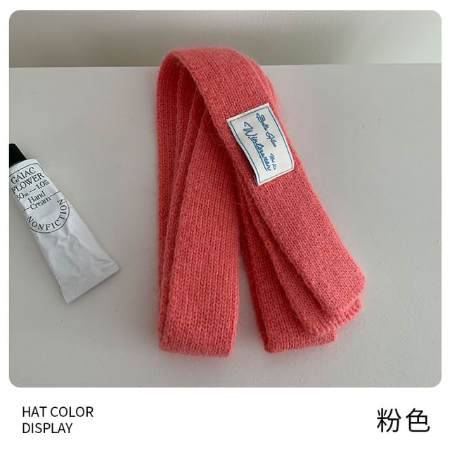 Plain Knit Narrow Scarf