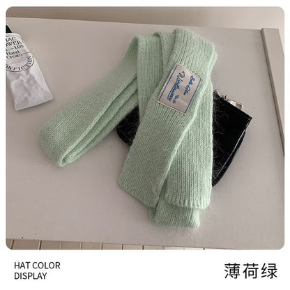 Plain Knit Narrow Scarf