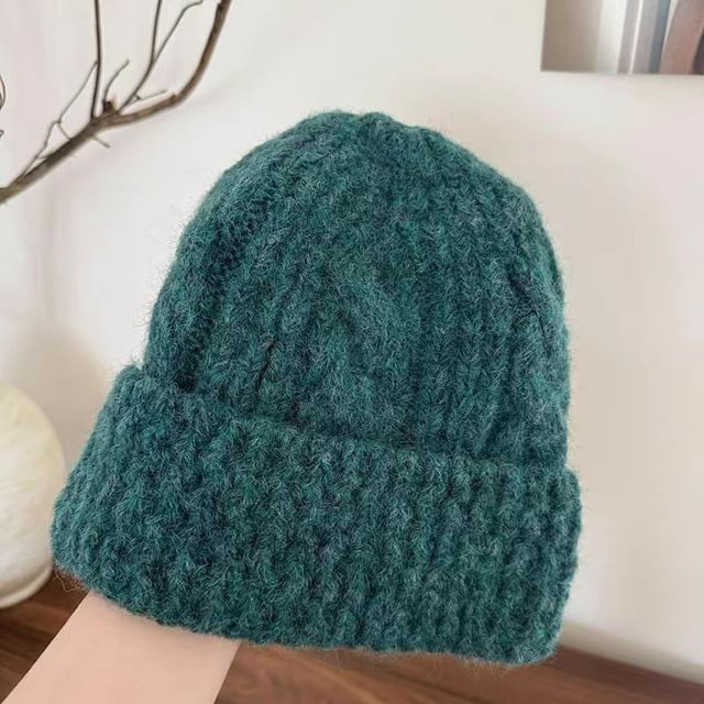 Plain Cable Knit Beanie