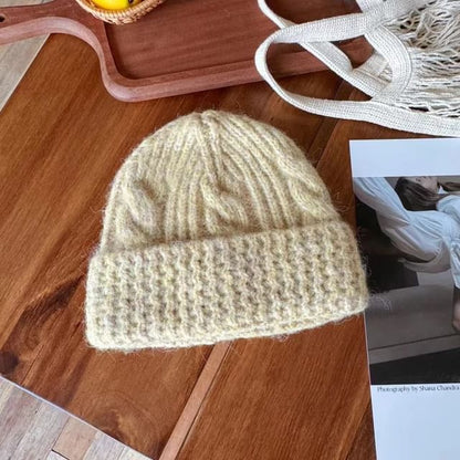 Plain Cable Knit Beanie