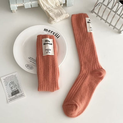 Plain Applique Socks