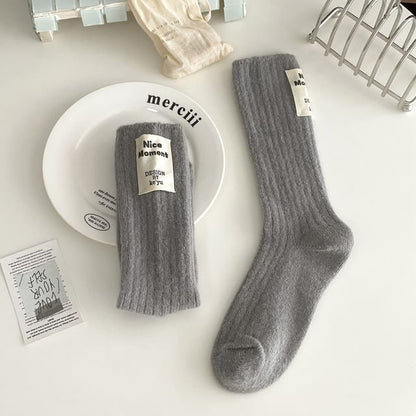 Plain Applique Socks