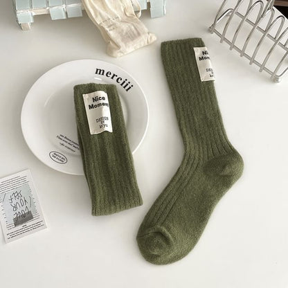 Plain Applique Socks