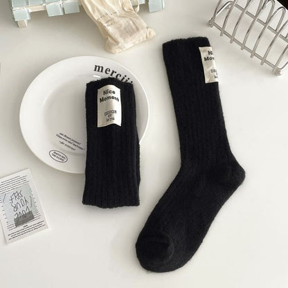 Plain Applique Socks