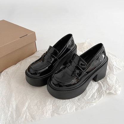 Platform Penny Loafer Pumps