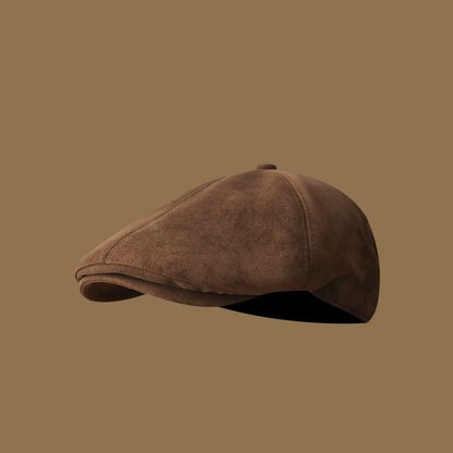 Suede Newsboy Cap