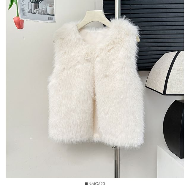 Faux-Fur Vest Jacket