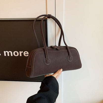 Contrast Stitching Shoulder Bag