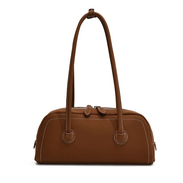 Contrast Stitching Shoulder Bag