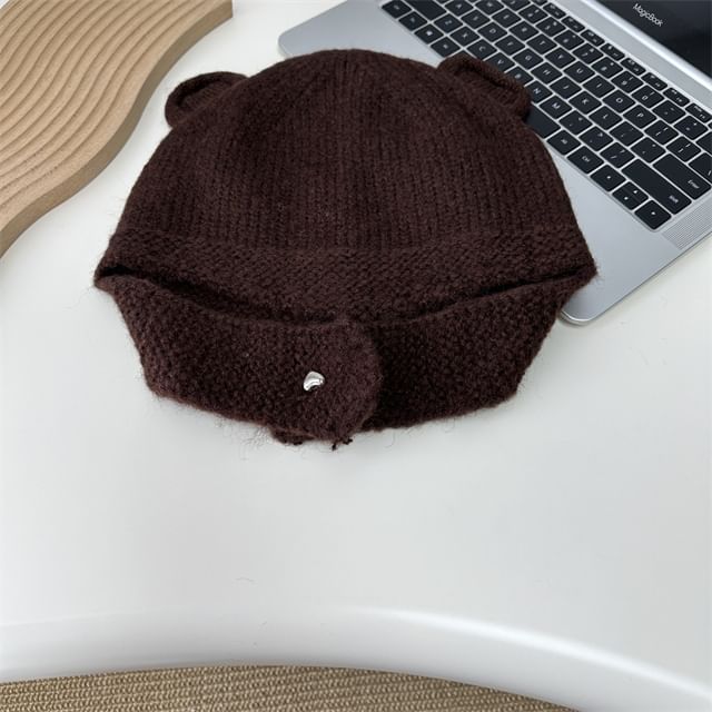 Knit Balaclava Bear Ear