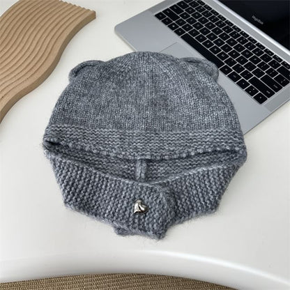 Knit Balaclava Bear Ear