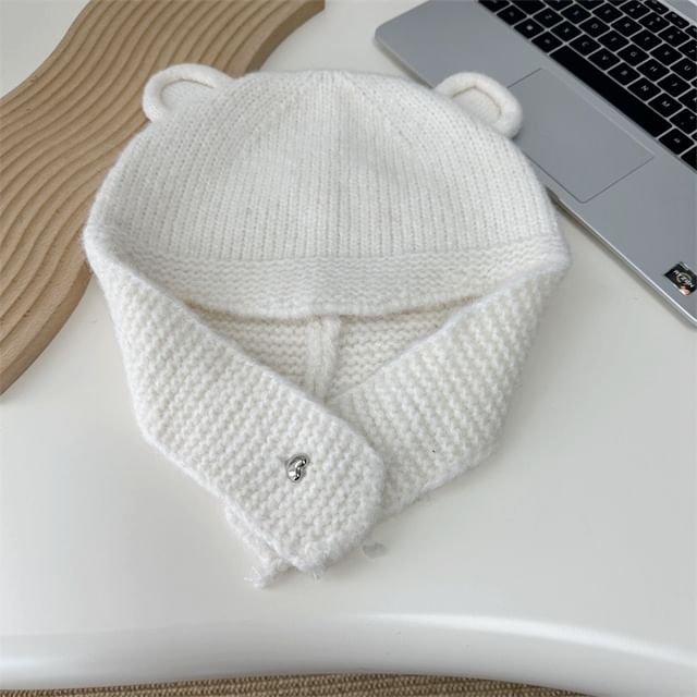 Knit Balaclava Bear Ear