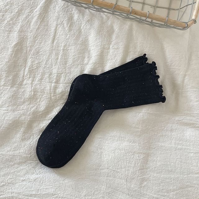 Lettuce Edge Ribbed Socks