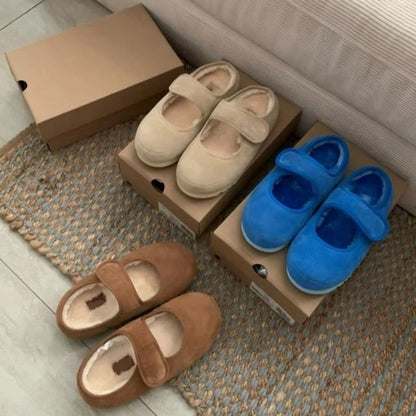Plain Fleece-Lined Mules