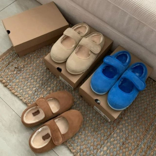 Plain Fleece-Lined Mules