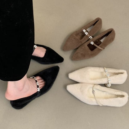 Fleece Pointed Flats