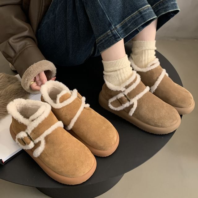 Buckled Ankle Snow Boots