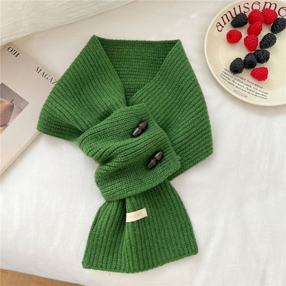 Label Applique Duffle Knit Scarf