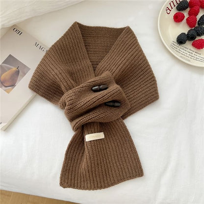 Label Applique Duffle Knit Scarf