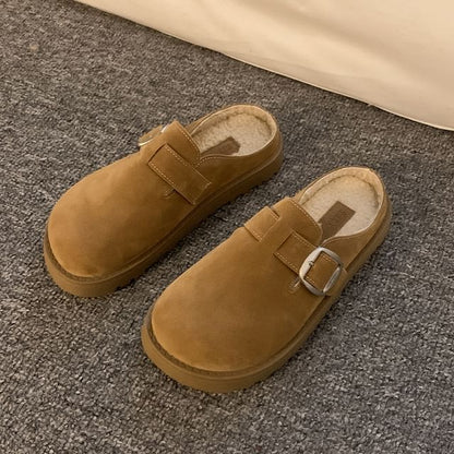 Mules à plateforme avec boucle