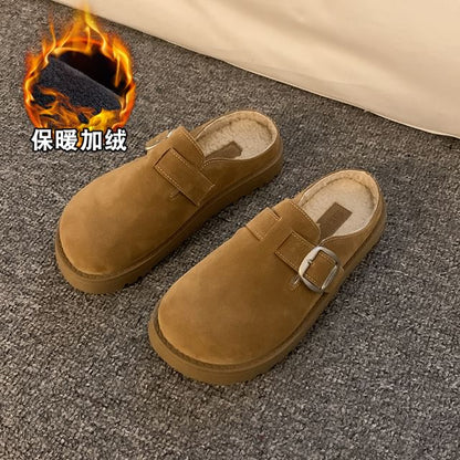 Mules à plateforme avec boucle