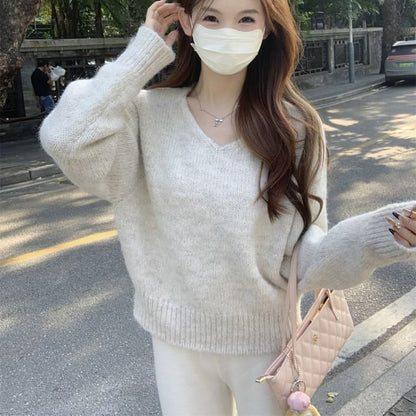 V-Neck Plain Sweater
