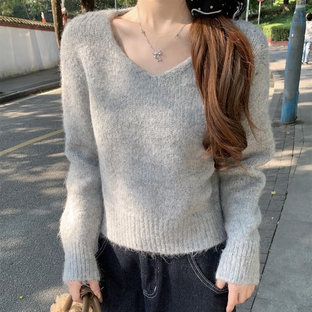 V-Neck Plain Sweater