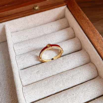 Rhinestone / Geometry Ring Open