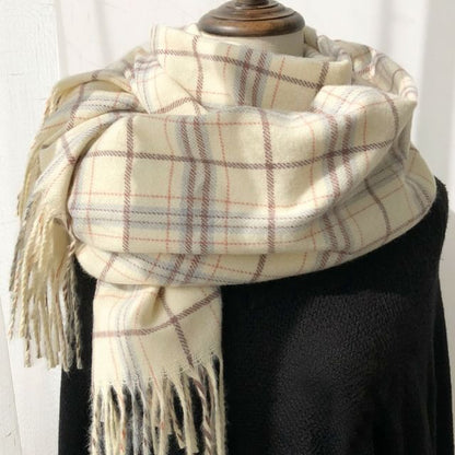 Plaid Fringe Scarf