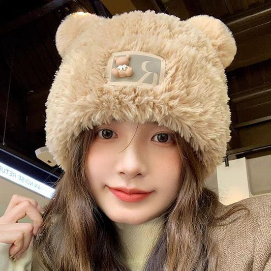 Bear / Two Tone Fluffy Hat