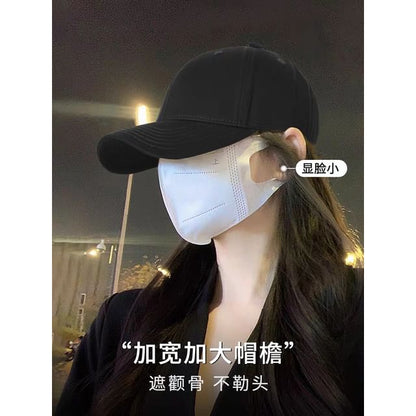 Lettering Print Washed / Plain Baseball Cap