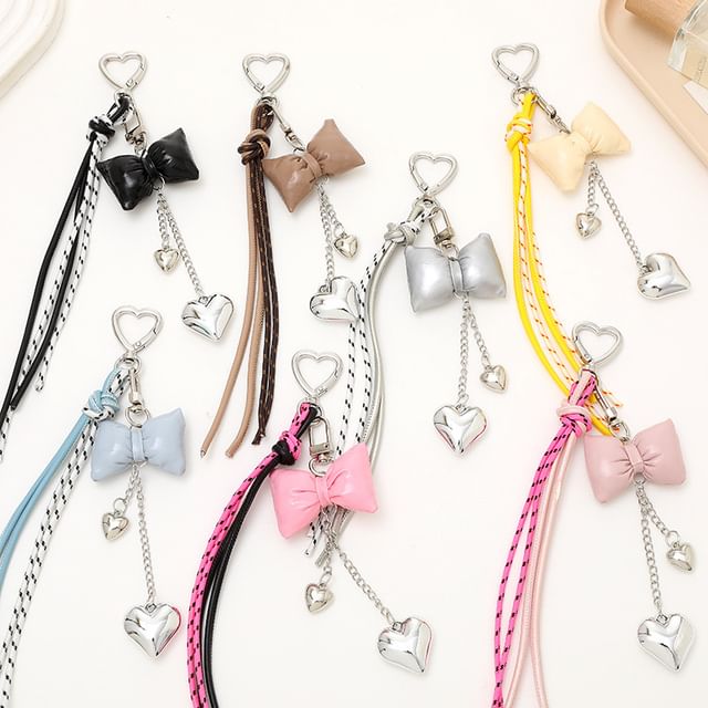 Padded Bow Knotted Phone Charm