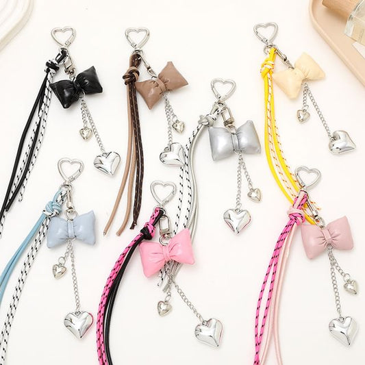 Padded Bow Knotted Phone Charm