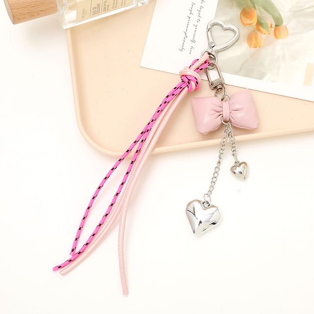 Padded Bow Knotted Phone Charm