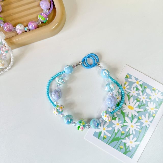 Bead Layered Phone Strap