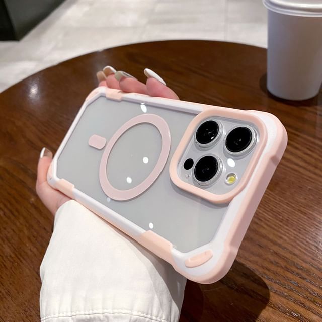 with (Compatible MagSafe) Frame Case Phone Color