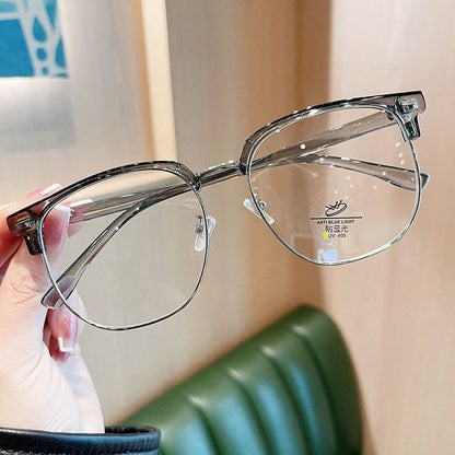 Half Frame Square Eyeglasses