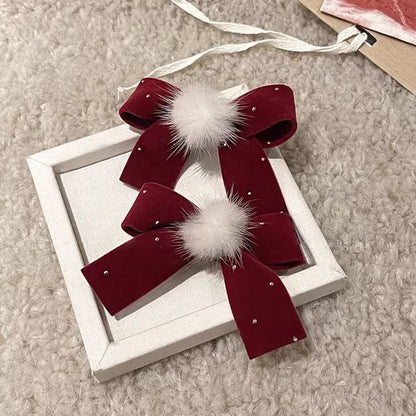 Velvet Bow Hair Clip