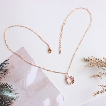 Floral Rhinestone Alloy Bracelet / Necklace (Various Designs)