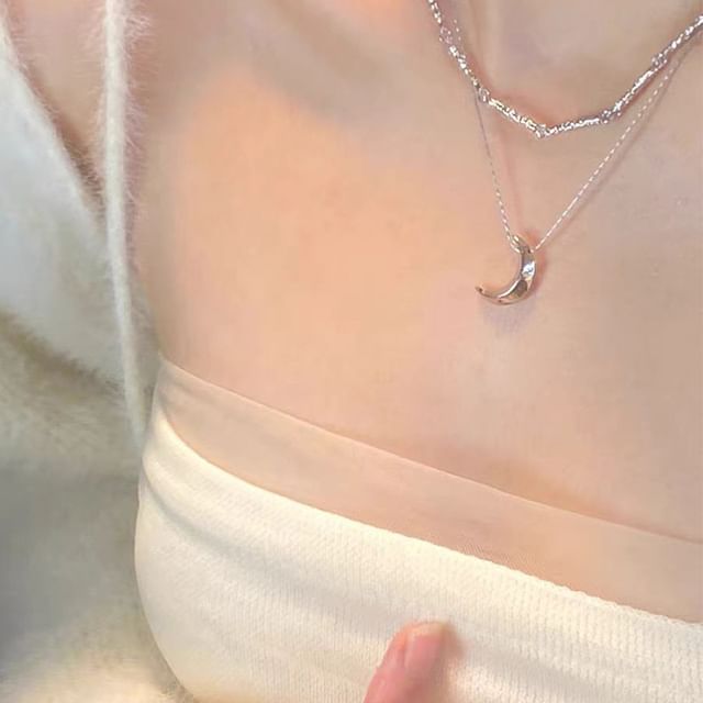 Heart / Moon Pendant Necklace