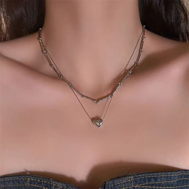 Heart / Moon Pendant Necklace