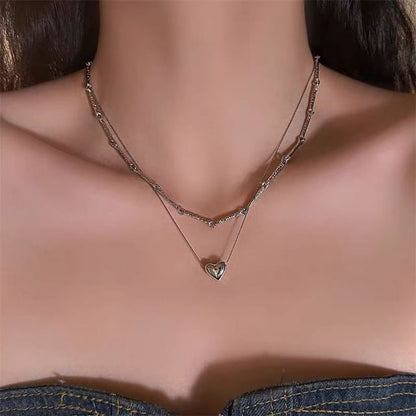 Heart / Moon Pendant Necklace